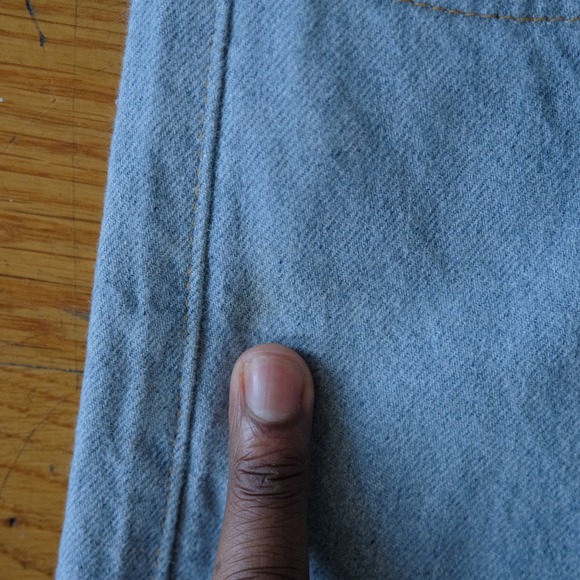 NAKED & FAMOUS DENIM Super Guy Stone Blue Recycled Selvedge Jeans Mens Size 34 - Picture 4 of 14